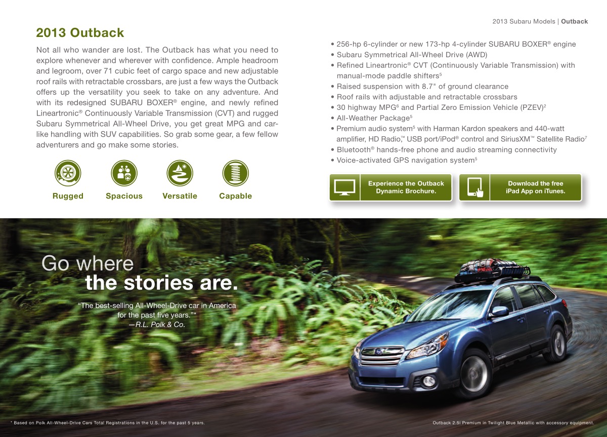 2013 Subaru Brochure Page 12